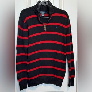 Polo Ralph‎ Lauren Boys High Neck Zip Knit Sweater Size 18-20